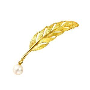 MIKIMOTO Akoya pearl 7.0mm Brooch 18K Yellow Gold 750 90282355